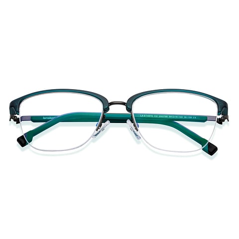 Lenskart Air Online Mid Gunmetal Half Rim Square left side