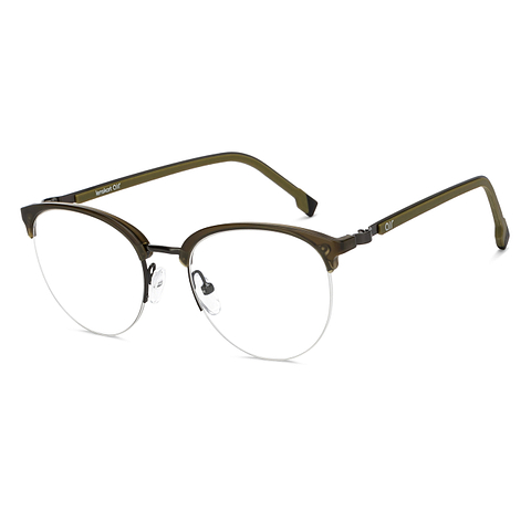 Lenskart Air Online Black Green Half Rim Round right side