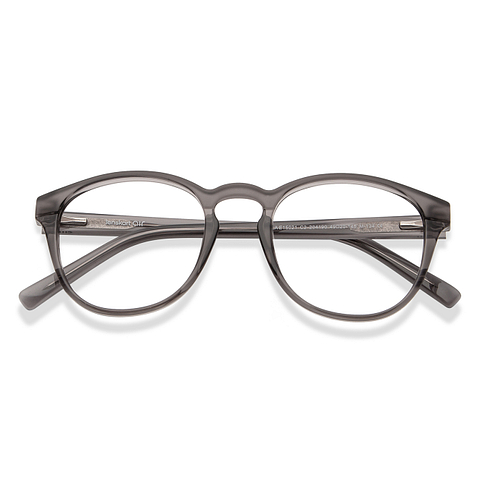 Lenskart Air Online Gray Transparent Full Rim Round left side