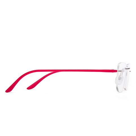Lenskart Air Online Pink Rimless Rectangle left side