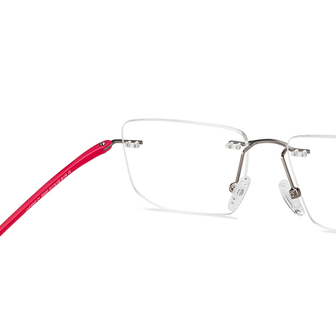 Lenskart Air Online Pink Rimless Rectangle right side