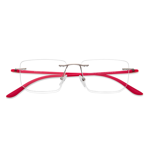 Lenskart Air Online Pink Rimless Rectangle left side