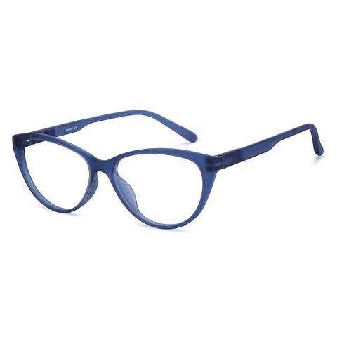 Lenskart Air Online Blue Transparent Full Rim Cat Eye left side Lenskart Air Online Blue Transparent Full Rim Cat Eye left side