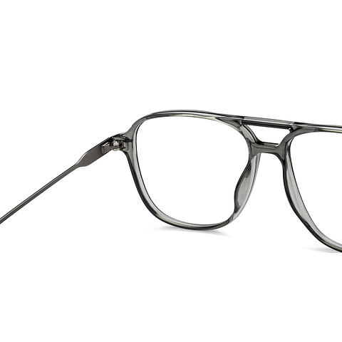 Lenskart Air Gray Transparent Full Rim Aviator right side