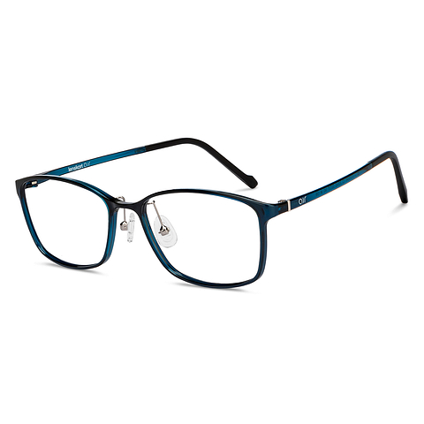 Lenskart Air Blue Transparent Full Rim Rectangle left side