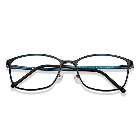 Lenskart Air Blue Transparent Full Rim Rectangle left side