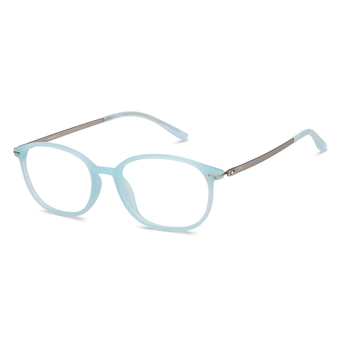 Buy Sky Blue Silver Full Rim Round Lenskart Air Flex LA E16347-C3