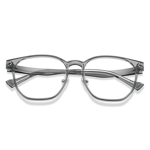 Lenskart Air Gray Transparent Full Rim Square left side