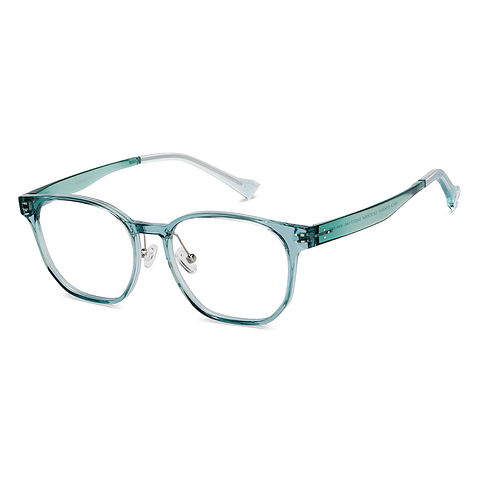 Lenskart Air Green Transparent Full Rim Square left side