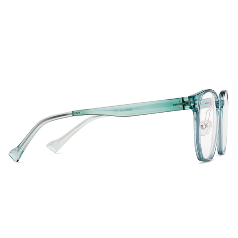 Lenskart Air Green Transparent Full Rim Square left side