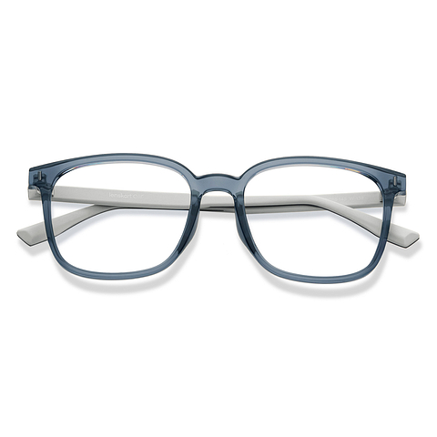 Lenskart Air Blue Transparent Full Rim Square left side