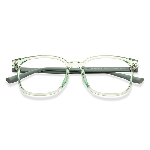 Lenskart Air Green Transparent Full Rim Square left side