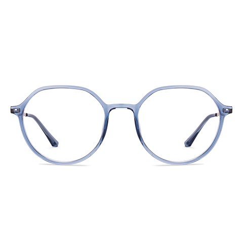 Lenskart Air Online Blue Transparent Full Rim Round right side