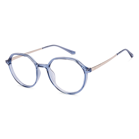 Lenskart Air Online Blue Transparent Full Rim Round left side