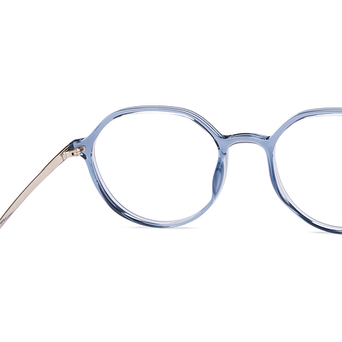 Lenskart Air Online Blue Transparent Full Rim Round right side