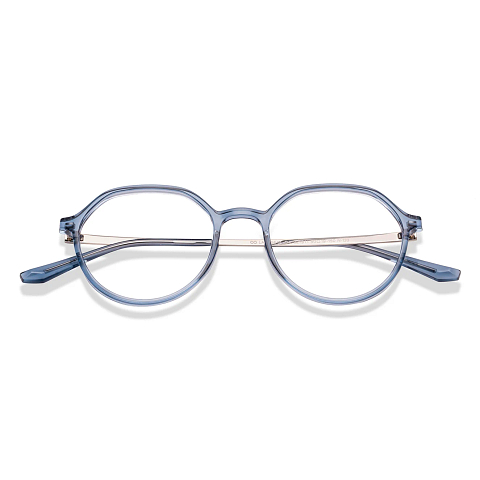 Lenskart Air Online Blue Transparent Full Rim Round left side