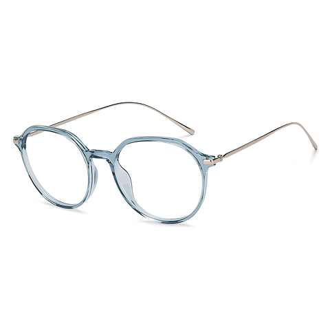 Lenskart Air Blue Transparent Full Rim Round right side