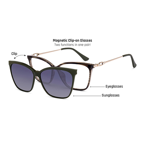 Magnetic Clip On Tom Ford Crossover Cat Eye Glasses William Morris