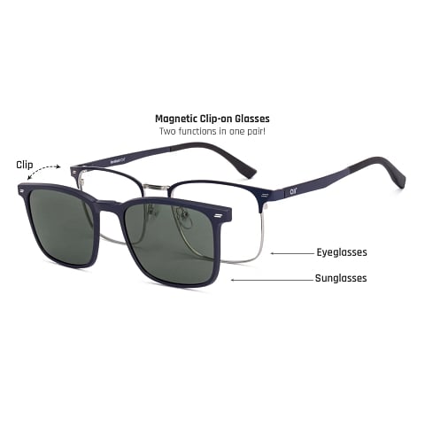 Lenskart Air Sky Blue Full Rim Square left side