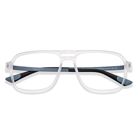 Lenskart Air Online Crystal Transparent Full Rim Aviator left side