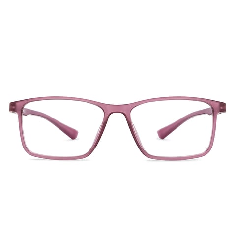 Lenskart BLU Screen Glasses Blue Block Zero Power Screen Glasses : Purple Full Rim Rectangle Lenskart Blu-C8 LB E13738 right side