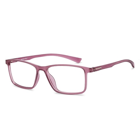 Lenskart BLU Screen Glasses Blue Block Zero Power Screen Glasses : Purple Full Rim Rectangle Lenskart Blu-C8 LB E13738 left side