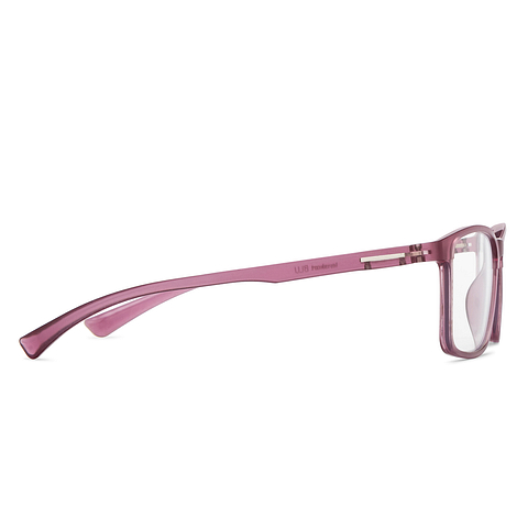 Lenskart BLU Screen Glasses Blue Block Zero Power Screen Glasses : Purple Full Rim Rectangle Lenskart Blu-C8 LB E13738 left side