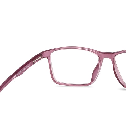 Lenskart BLU Screen Glasses Blue Block Zero Power Screen Glasses : Purple Full Rim Rectangle Lenskart Blu-C8 LB E13738 right side