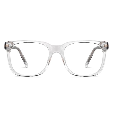 Lenskart BLU Screen Glasses Blue Block Screen Glasses: Pink Transparent Full Rim Square Lenskart Blu-C3 LB E16061 right side