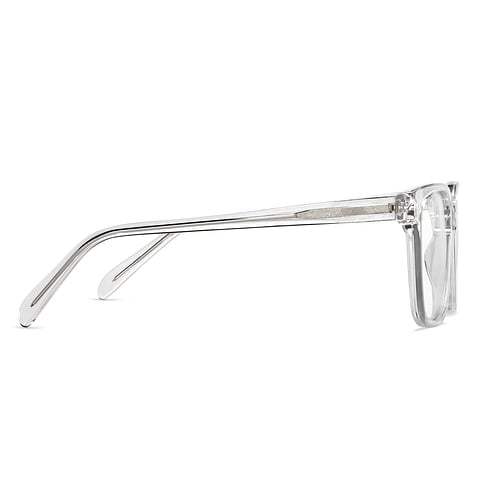 Lenskart BLU Screen Glasses Blue Block Screen Glasses: Pink Transparent Full Rim Square Lenskart Blu-C3 LB E16061 left side