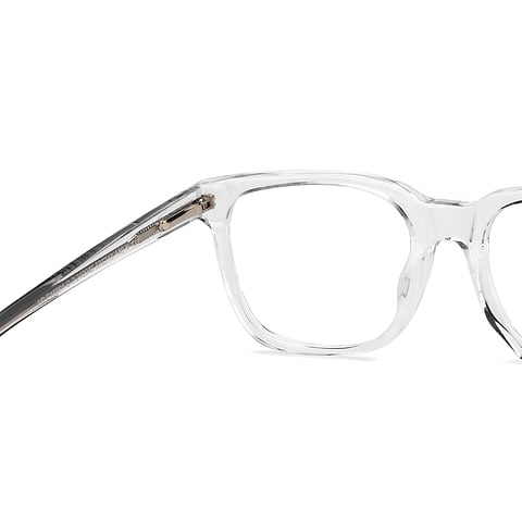 Lenskart BLU Screen Glasses Blue Block Screen Glasses: Pink Transparent Full Rim Square Lenskart Blu-C3 LB E16061 right side