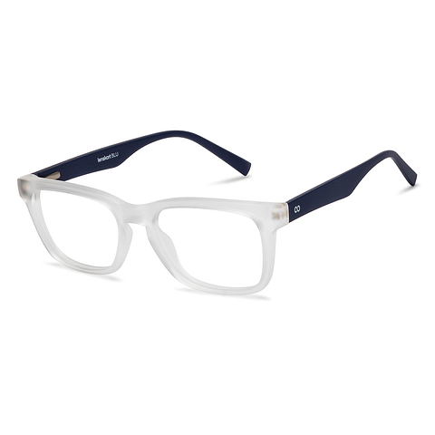 Buy Blue Block Zero Power Screen Glasses: Transparent Blue Full