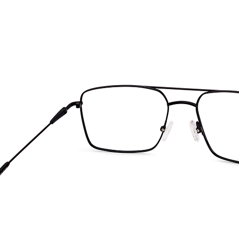 Lenskart BLU Screen Glasses Blue Block Zero Power Screen Glasses : Black Full Rim Aviator Lenskart Blu LB E17371-C2 right side