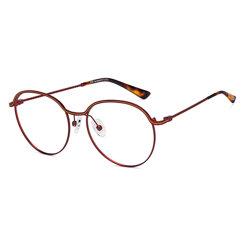 Lenskart Studio Online Red Full Rim Round left side