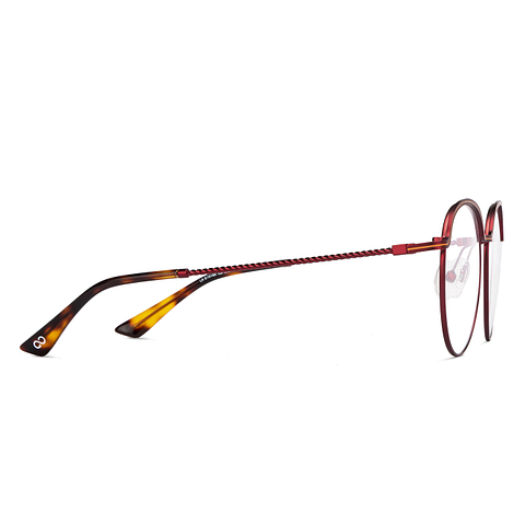 Lenskart Studio Online Red Full Rim Round left side