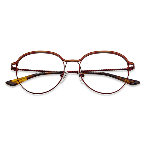 Lenskart Studio Online Red Full Rim Round left side