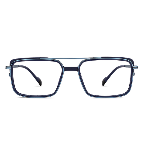 Lenskart Studio Online Sky Blue Full Rim Square left side