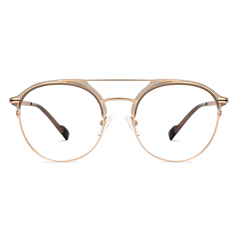Lenskart Studio Online Gold Full Rim Round right side