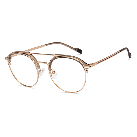 Lenskart Studio Online Gold Full Rim Round right side