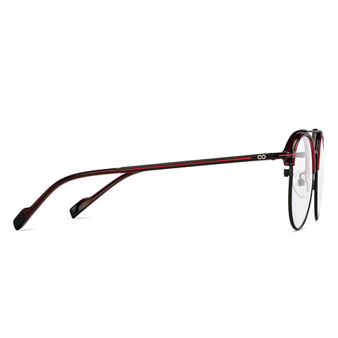 Lenskart Studio Online Red Full Rim Round left side