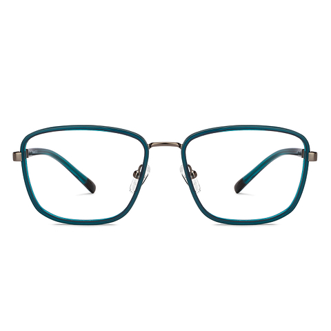 Lenskart Studio Online Sky Blue Full Rim Square left side