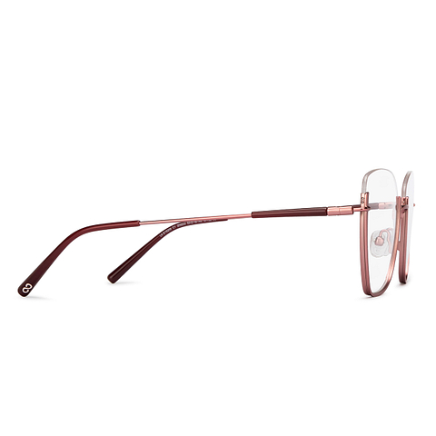 Lenskart Studio Online Pink Half Rim Geometric left side