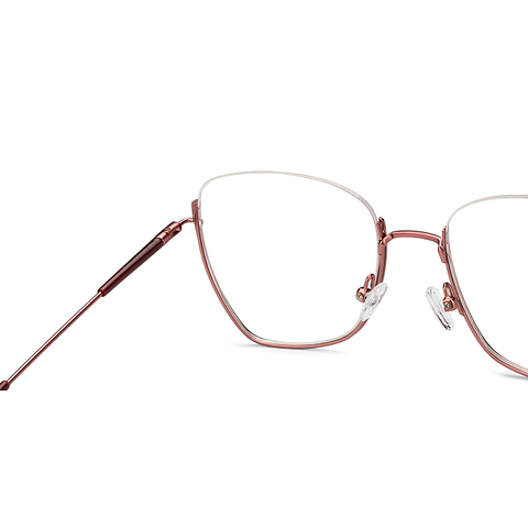 Lenskart Studio Online Pink Half Rim Geometric right side
