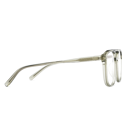 Lenskart Air Gray Transparent Full Rim Round left side