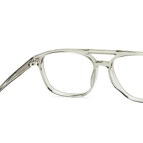 Lenskart Air Gray Transparent Full Rim Round right side