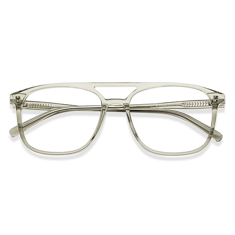 Lenskart Air Gray Transparent Full Rim Round left side