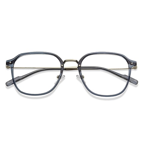 Lenskart Silver Full Rim Geometric left side