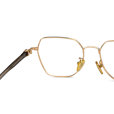 Lenskart Gold Full Rim Hexagonal left side