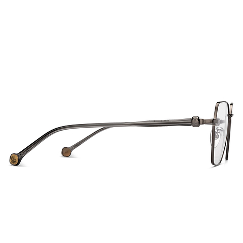 Lenskart Mid Gunmetal Full Rim Geometric right side