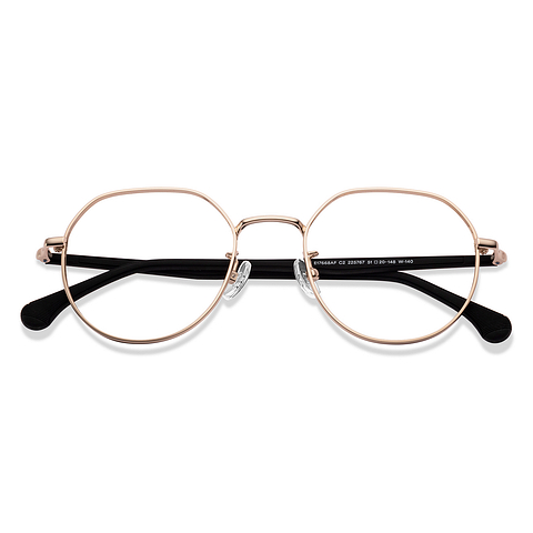 Lenskart Gold Full Rim Round left side